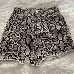 Snake print skirt